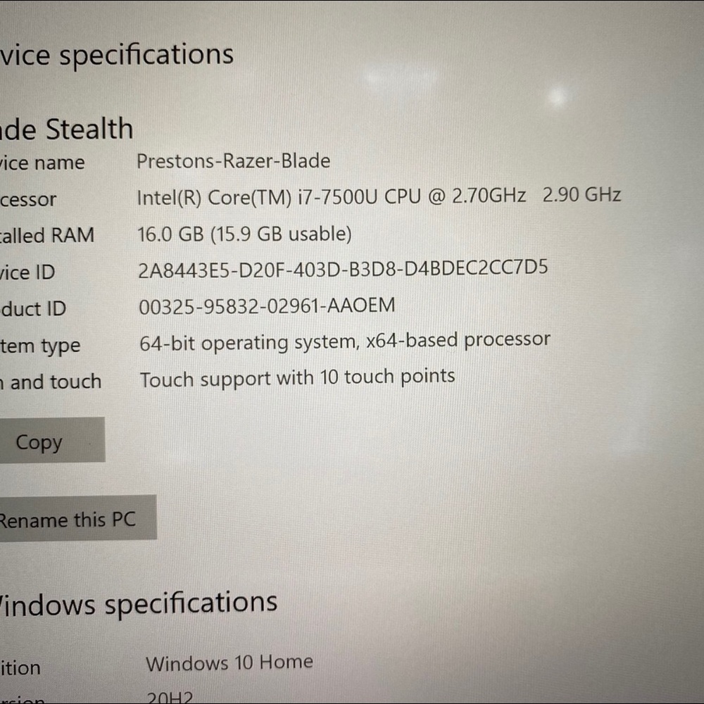 Gun Mettle Edition Razer Blade Stealth